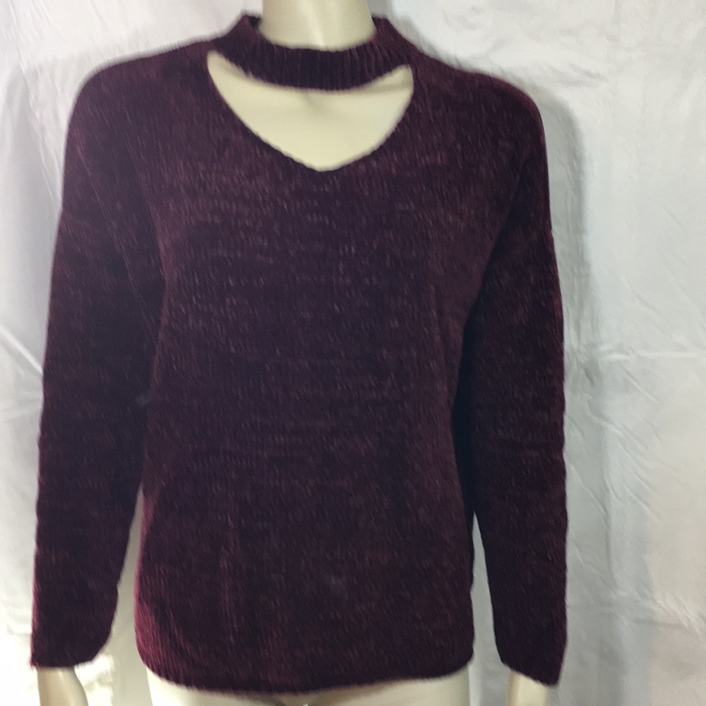 No Comment Choker Collar Sweater, Medium, NWT
